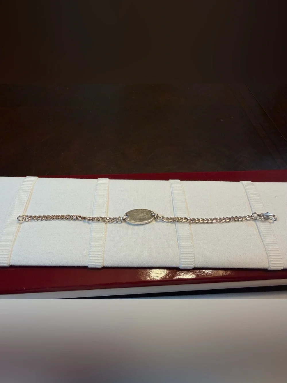 New Authentic Gucci Logo Silver 925 Bracelet 6 Inches - Picture 5 of 11